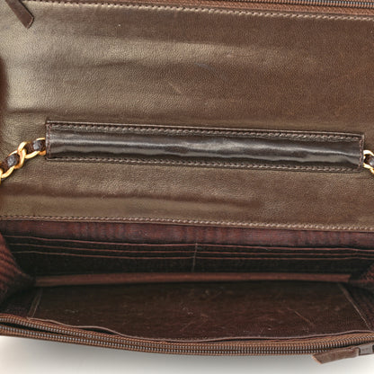 Chanel Caviar Timeless CC Wallet On Chain WOC Dark Brown 5 of 10