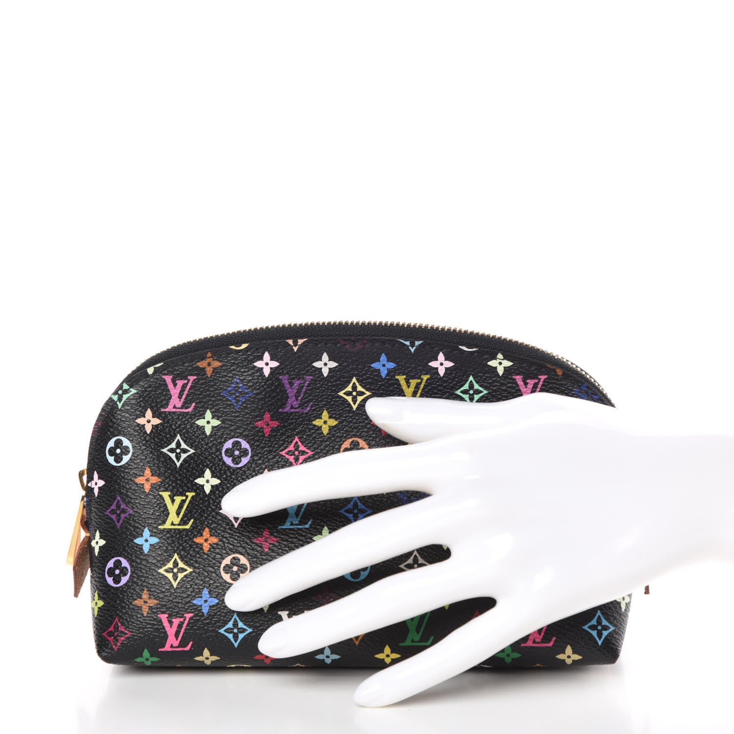 Louis Vuitton Monogram Multicolor Cosmetic Pouch Black Grenade 2 of 12