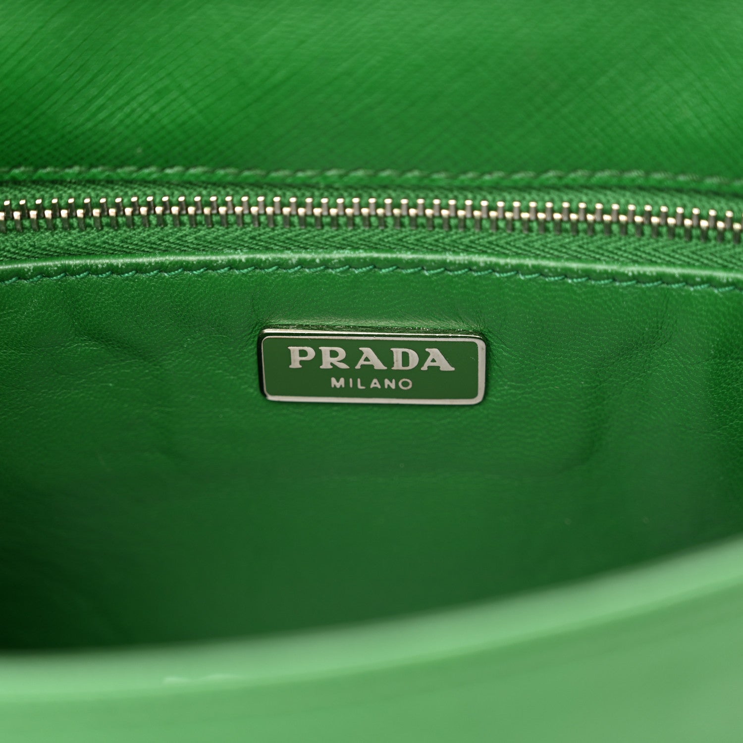 Prada Saffiano Lux Sound Crossbody Bag Green 6 of 13