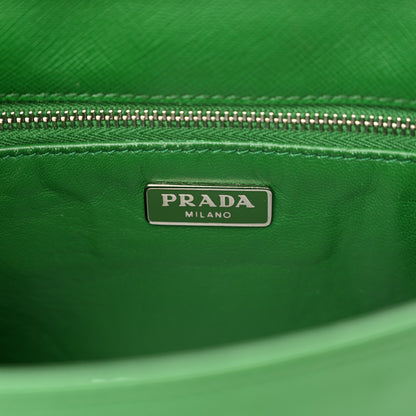 Prada Saffiano Lux Sound Crossbody Bag Green 6 of 13