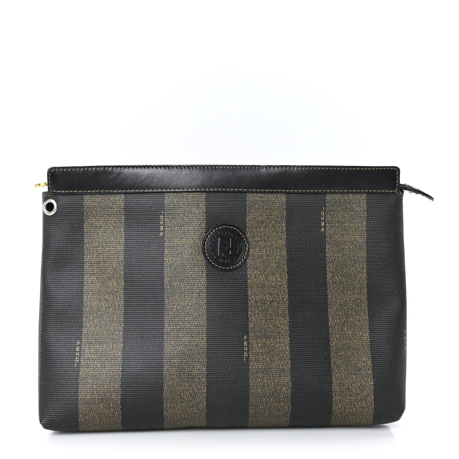 Fendi Pequin Spalmati Cosmetic Bag Tobacco 1 of 9
