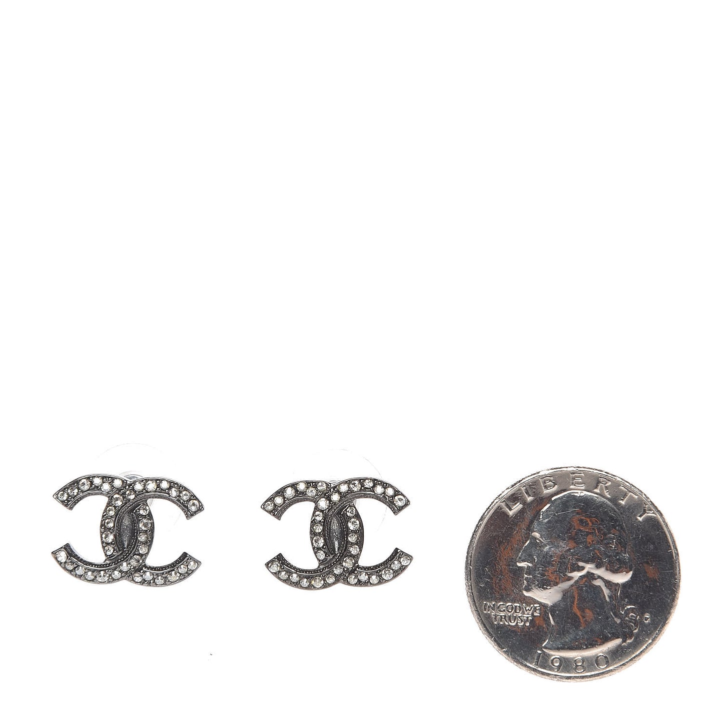 Ruthenium Crystal CC Earrings
