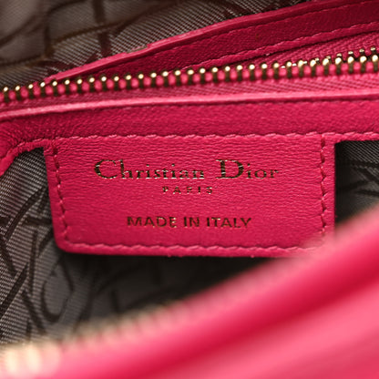 Christian Dior CHRISTIAN DIOR Lambskin Cannage Medium Lady Dior Fuchsia 6 of 10
