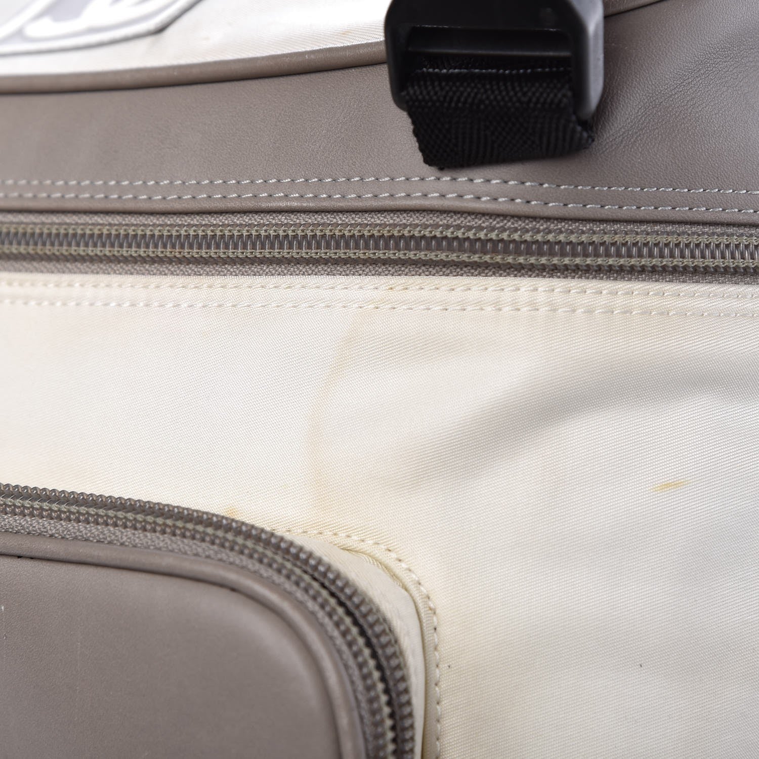 Chanel Nylon Calfskin CC Backpack White Gray 14 of 30