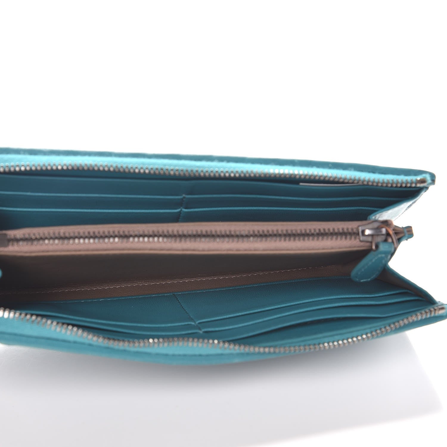 Bottega Veneta Nappa Intrecciato Wristlet Zip Wallet Canard 5 of 10