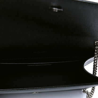 Saint Laurent Grain De Poudre Medium Classic Monogram Kate Satchel Black 4 of 4