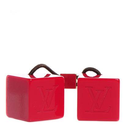 Louis Vuitton Resin LV Monogram Hair Cubes Dark Pink 1 of 4