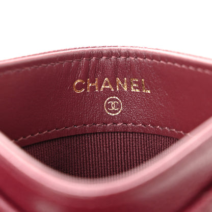 Chanel Caviar Quilted Card Holder Dark Burgundy 6 of 8