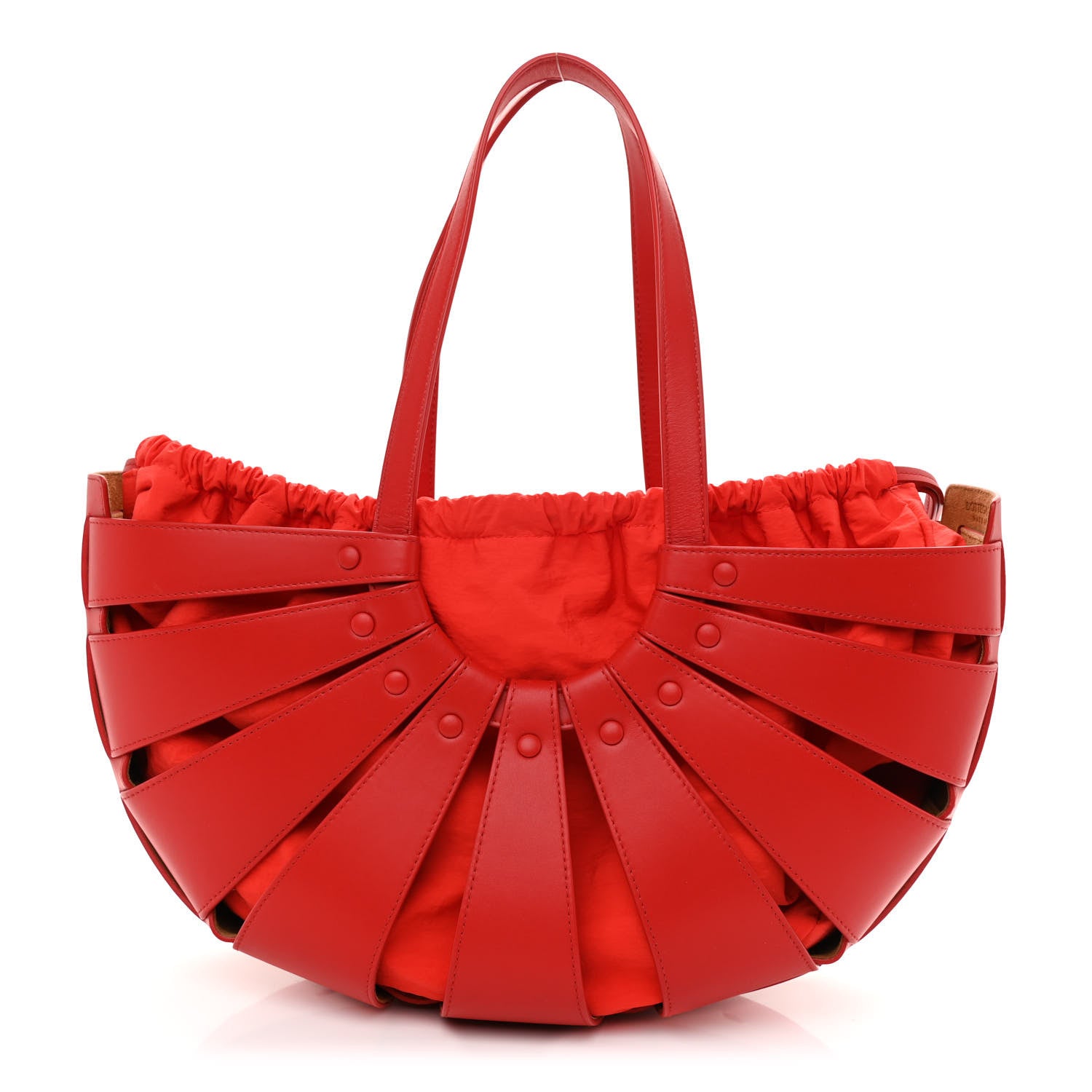 Bottega Veneta French Calfskin Shell Bag Chili Tomato 1 of 10