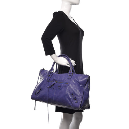 Balenciaga Agneau Classic Hardware Work Bleu Lavande 2 of 12