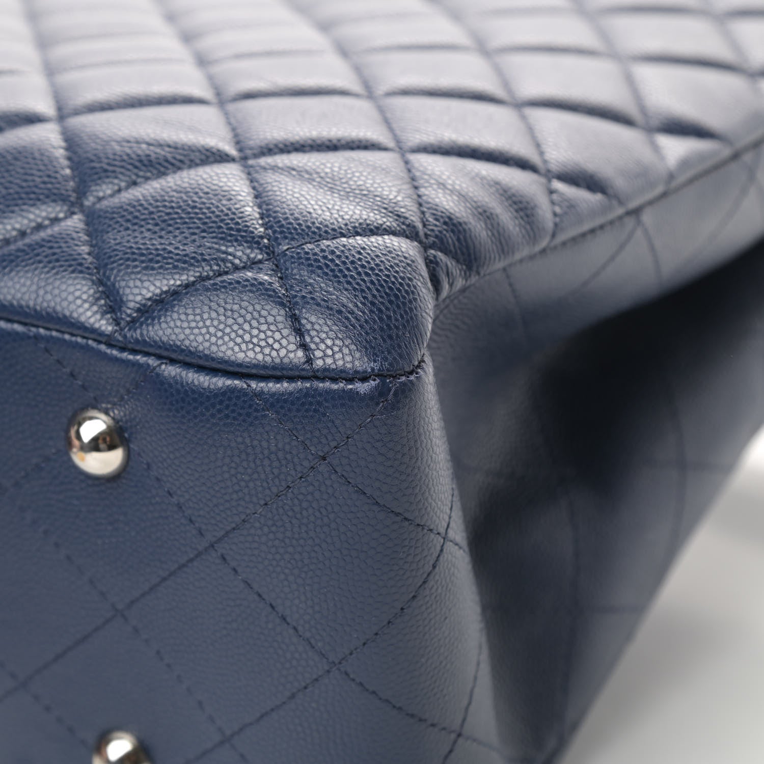 Chanel Caviar Quilted Large CC Shopping Tote Navy 11 of 15