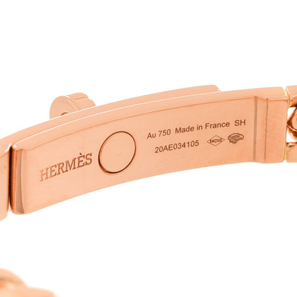 Hermes 18K Rose Gold Diamond PM Kelly Chaine Bracelet SH 4 of 6