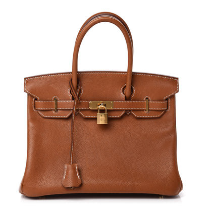Hermes Natural Barenia Faubourg Birkin 30 Fauve 1 of 17
