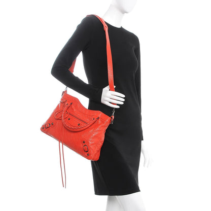 Balenciaga Agneau Classic Hardware Town Rouge Coquelicot Rouge Braise 2 of 10