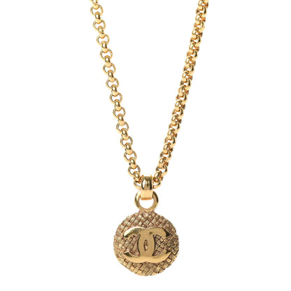 Chanel CC Chain Pendant Necklace Gold 1 of 4
