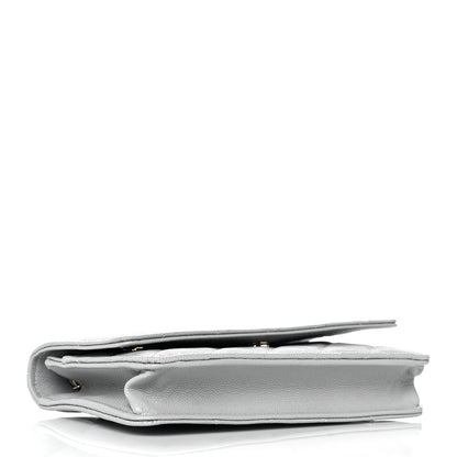 Chanel Caviar Quilted Wallet On Chain WOC Grey 6 of 14