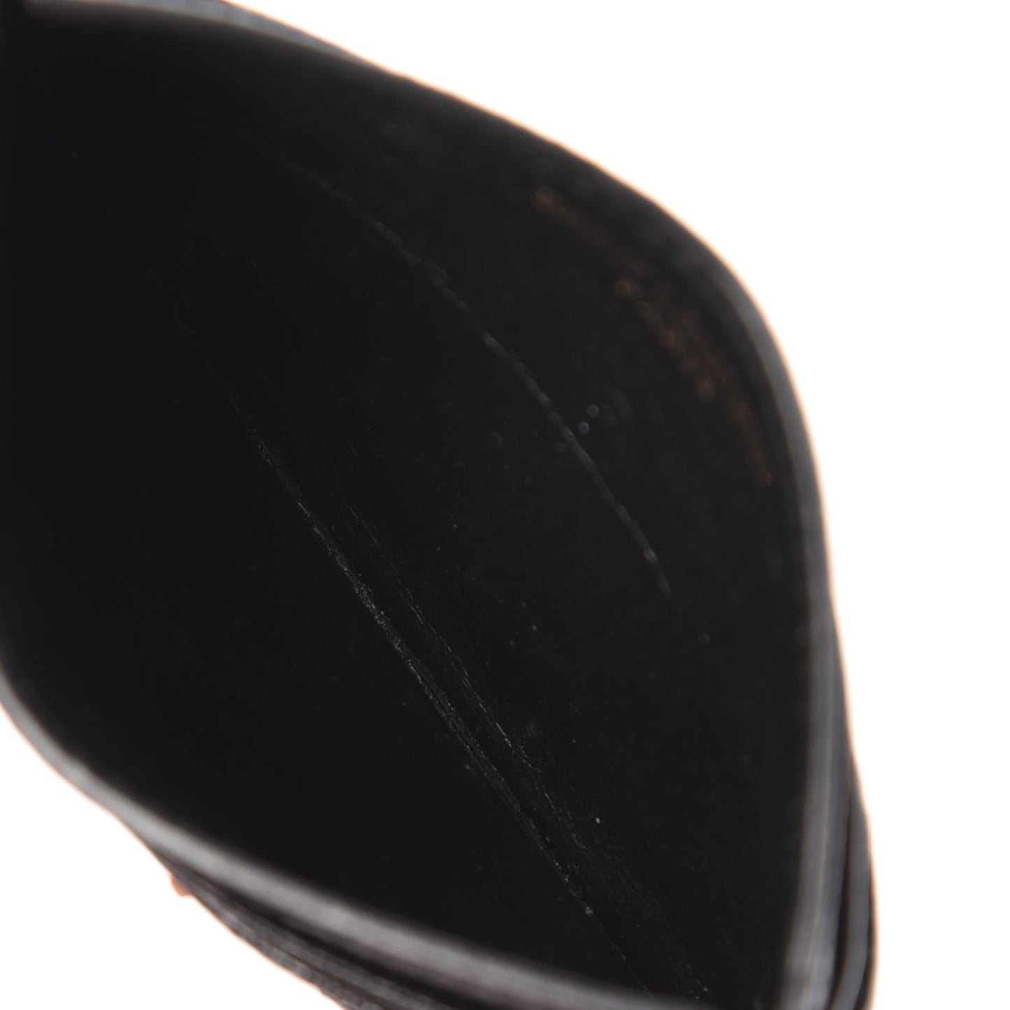 Grain De Poudre Matelasse Chevron Monogram Credit Card Case Black