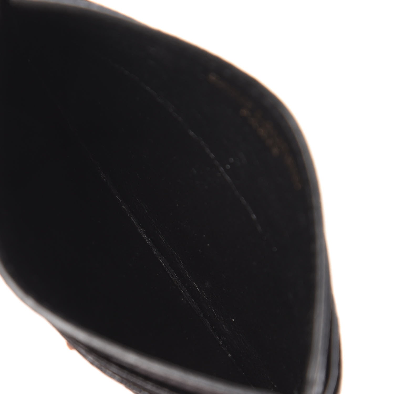 Saint Laurent Grain De Poudre Matelasse Chevron Monogram Credit Card Case Black 5 of 9