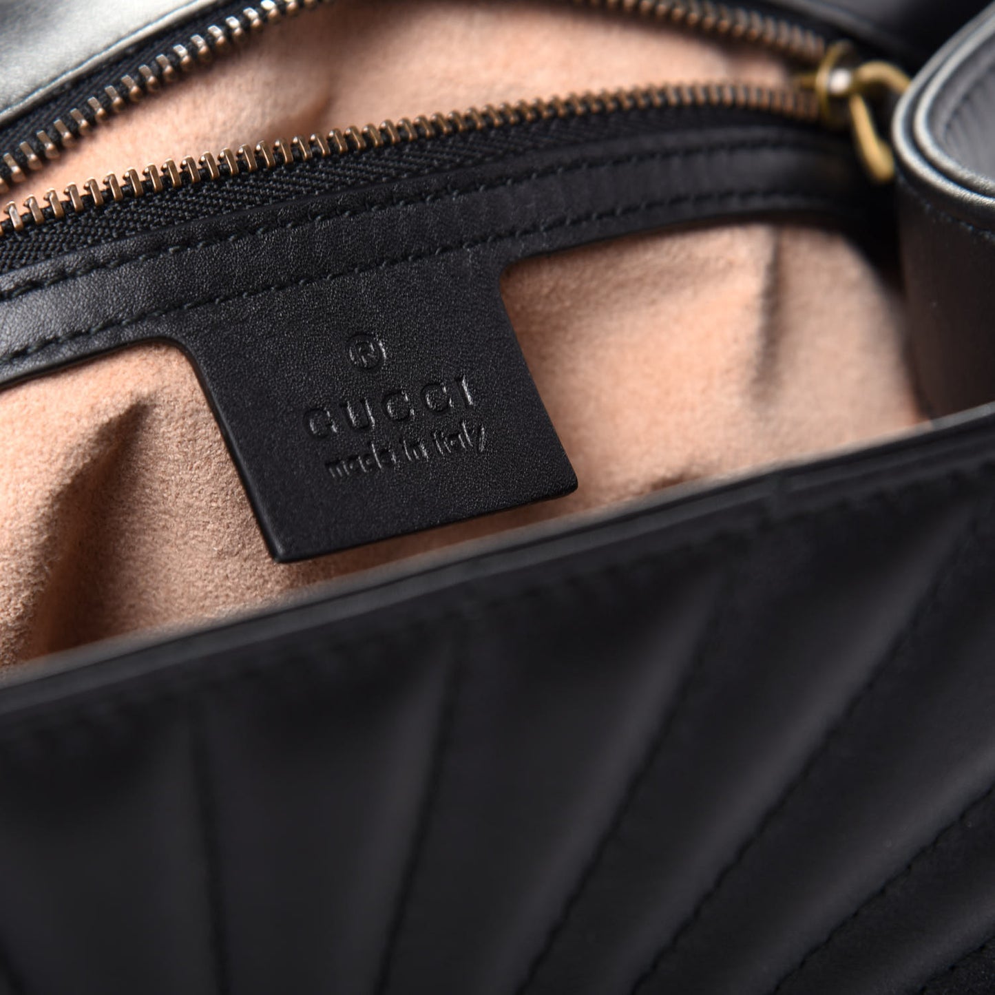 Calfskin Bamboo Trapuntata Queen Margaret Backpack Black