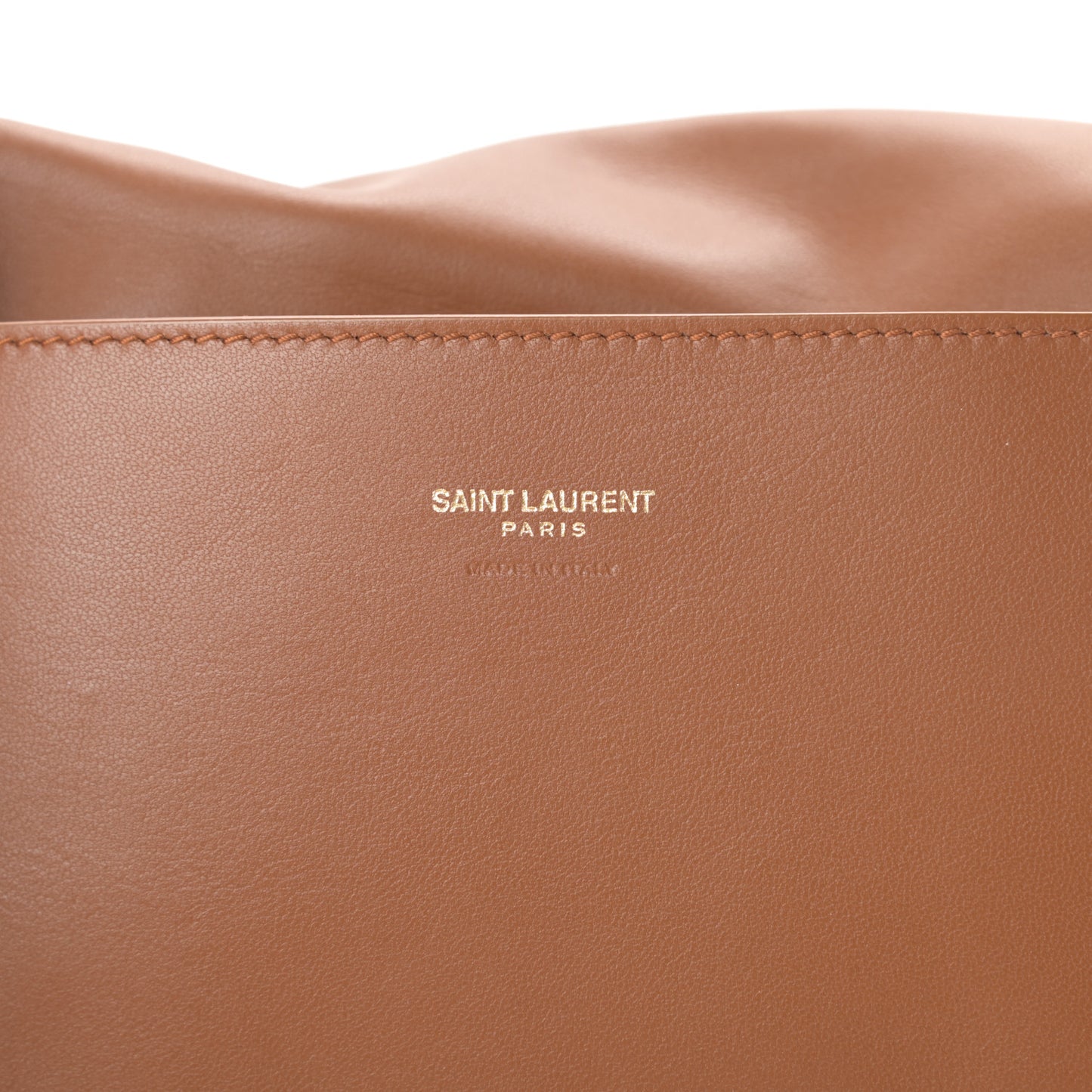 Smooth Calfskin Suede Medium Reversible Monogram Kate Satchel Light Ochre