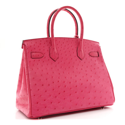 Hermes Ostrich Birkin 30 Rose Tyrien 4 of 21