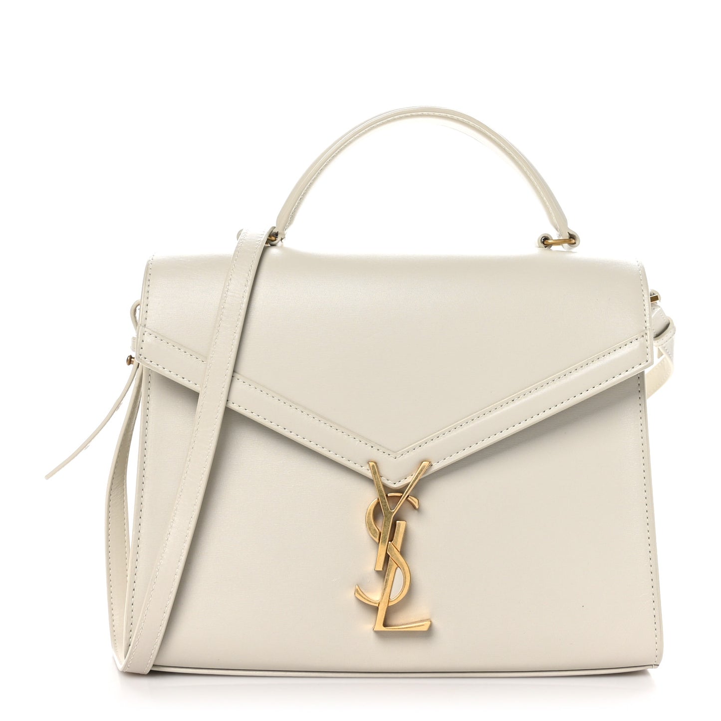 Smooth Calfskin Medium Classic Monogram Cassandra Top Handle Crema Soft