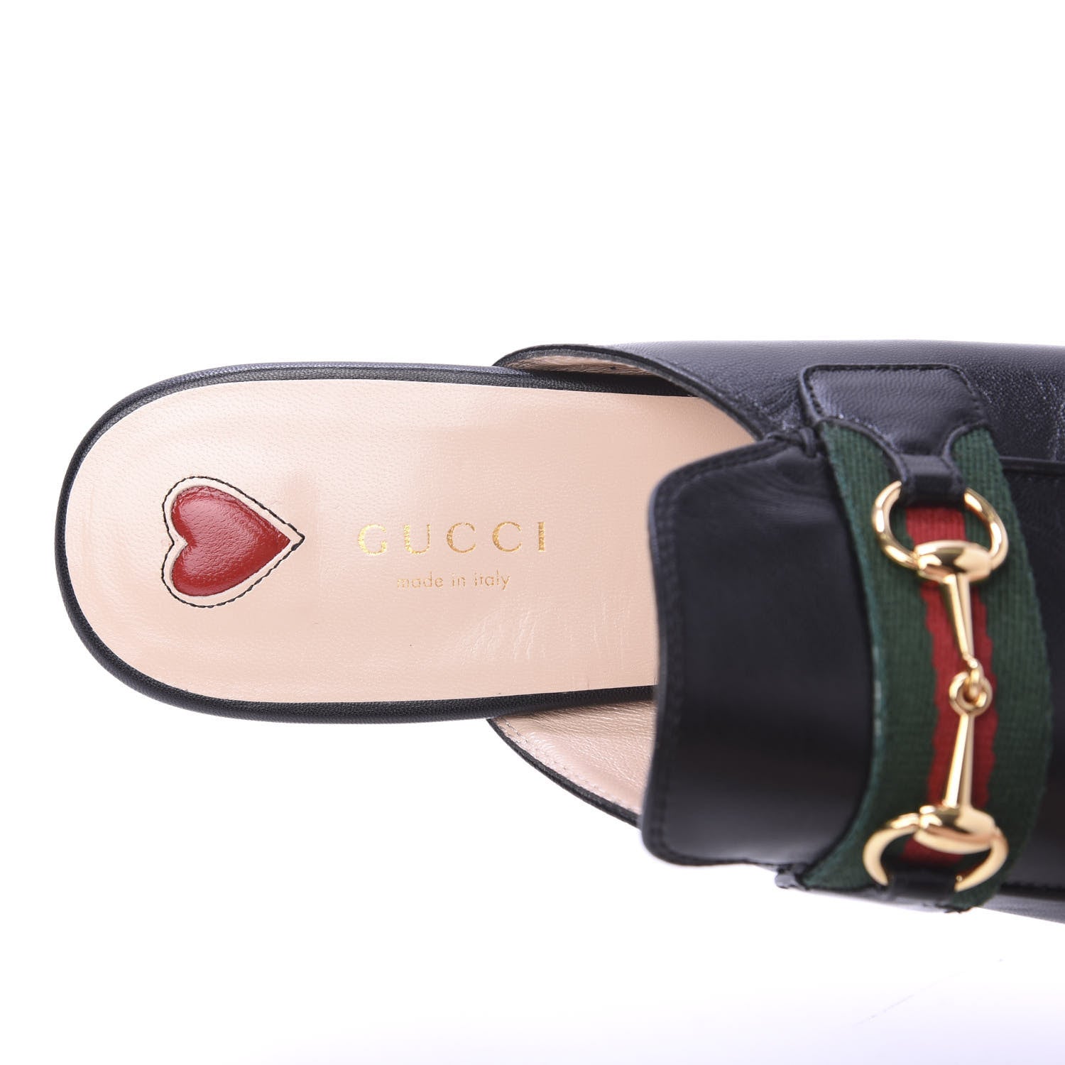 Gucci Malaga Kid Web Womens Princetown Slippers 39 Black 7 of 9