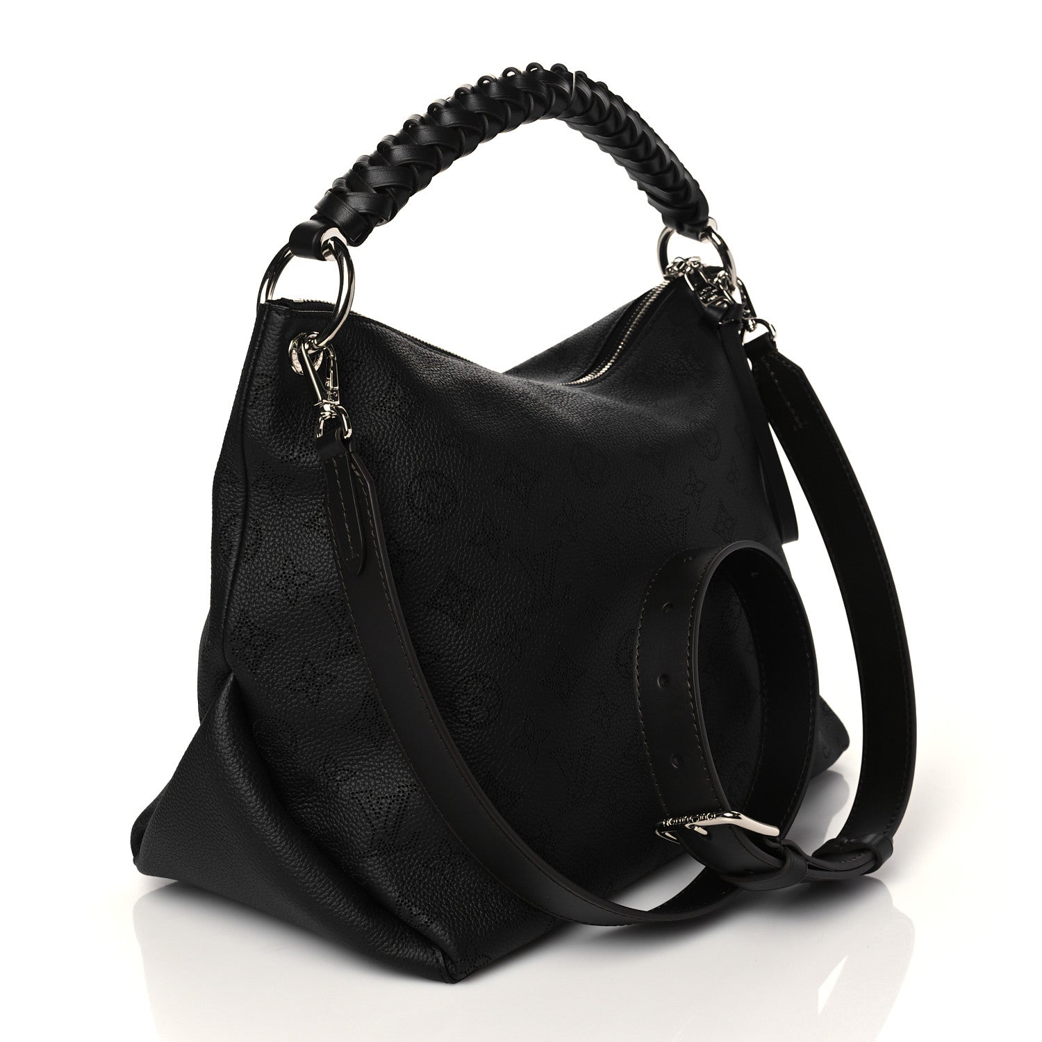 Louis Vuitton Mahina Beaubourg Hobo MM Black 3 of 9