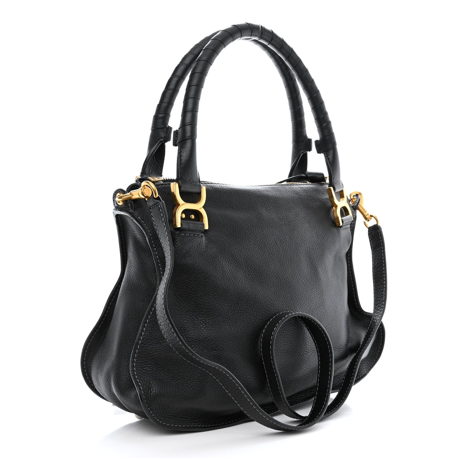 Chloe Calfskin Medium Marcie Satchel Black 3 of 11