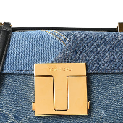 Tom Ford Denim 001 Medium Shoulder Bag Blue 6 of 8