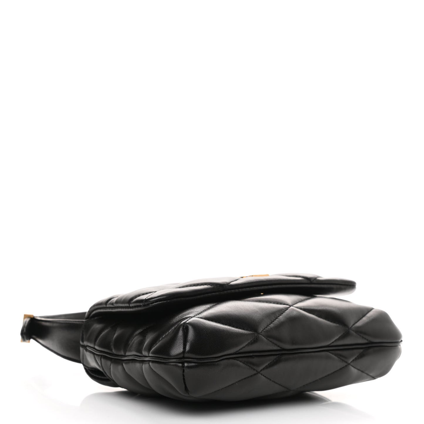 Lambskin Quilted Le 57 Diamond Shoulder Bag Black
