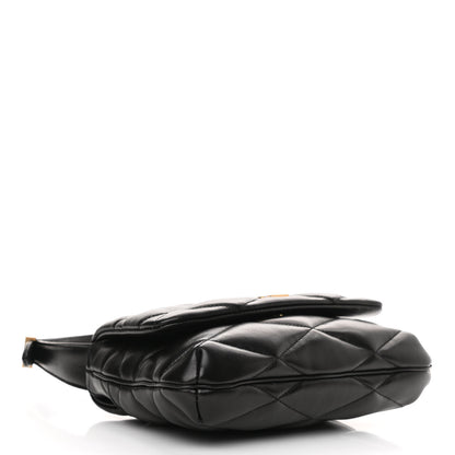Saint Laurent Lambskin Quilted Le 57 Diamond Shoulder Bag Black 4 of 10