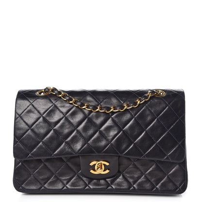 Chanel Lambskin Quilted Medium Double Flap Navy 1 of 9