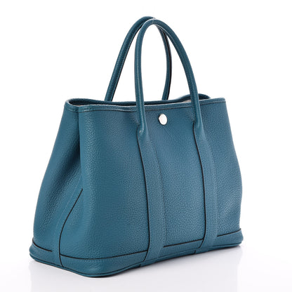 Hermes Negonda Garden Party Tote 30 TPM Cobalt 3 of 7
