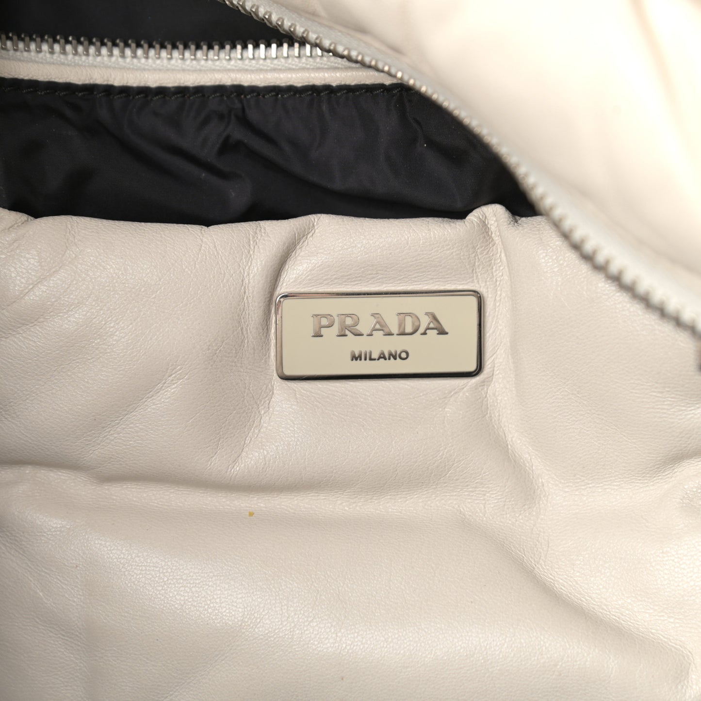 Nappa Bomber Tote Bianco