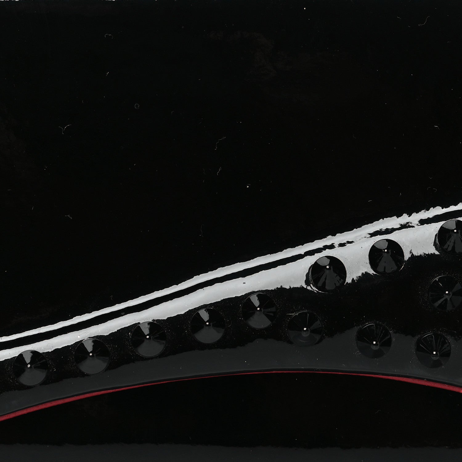 Christian Louboutin Patent Spikes Pigalle Clutch Black 7 of 7