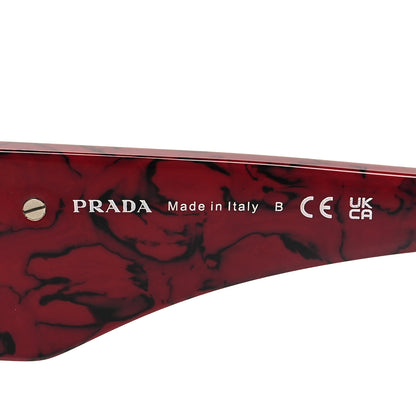 Prada Acetate Symbole Sunglasses SPR 13Z Red Marble 5 of 8