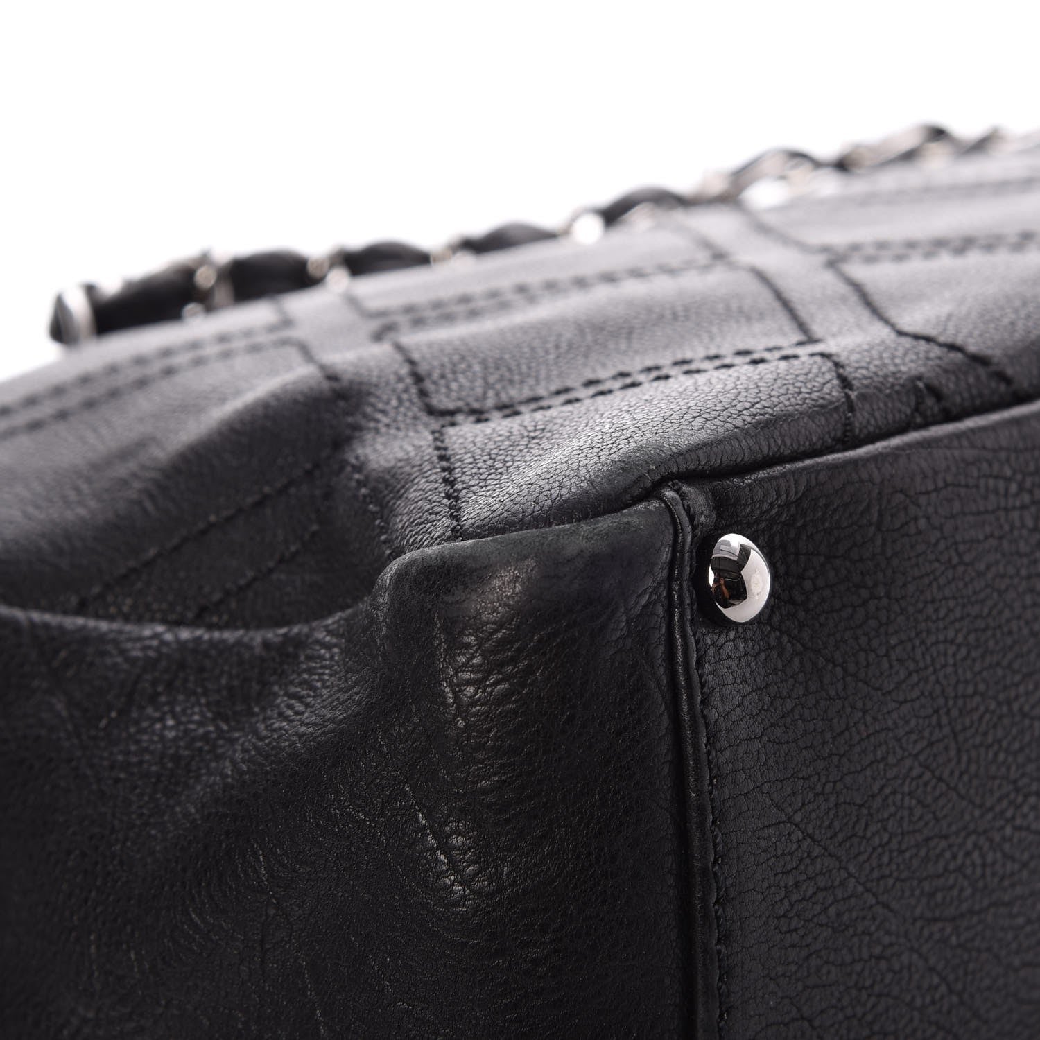 Chanel Calfskin Small Diamond Stitch Tote Black 11 of 13