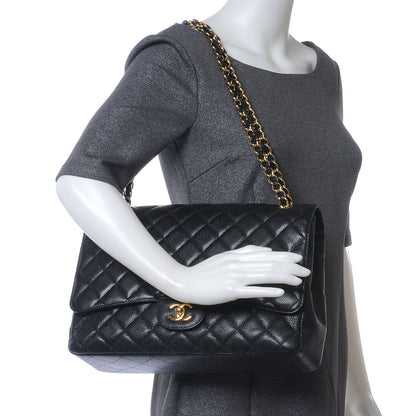 Chanel Caviar Maxi Single Flap Black 2 of 7