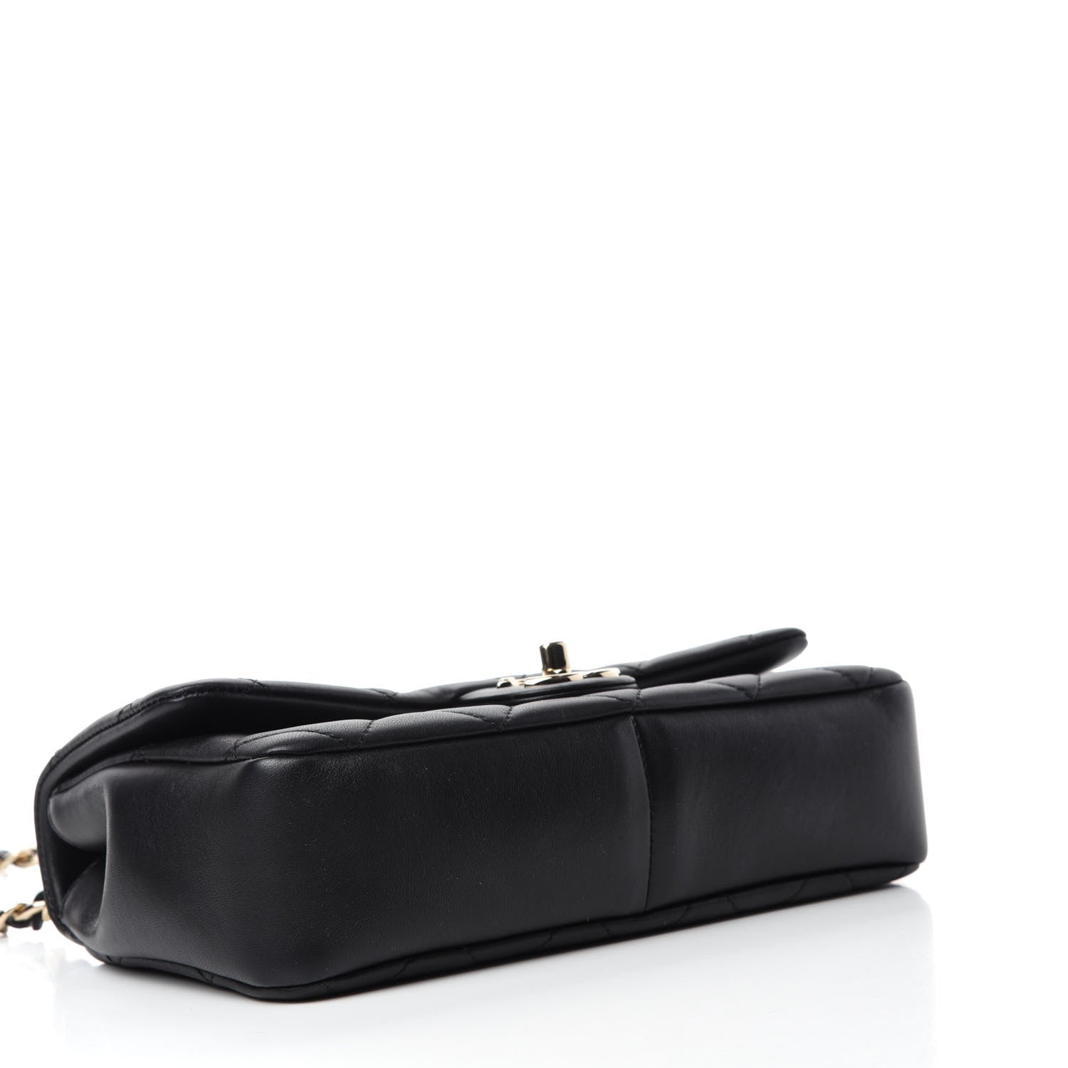 Chanel Lambskin Quilted Resin Bi-Color Chain Flap Bag Black 4 of 11