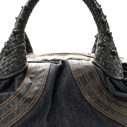 Fendi Denim Spalmati Woven Spy Bowler Blue 8 of 10