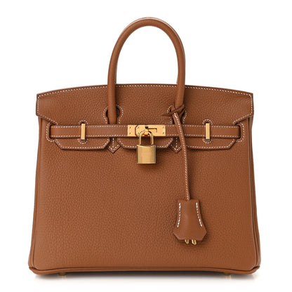 Hermes Togo Birkin 25 Gold 1 of 11