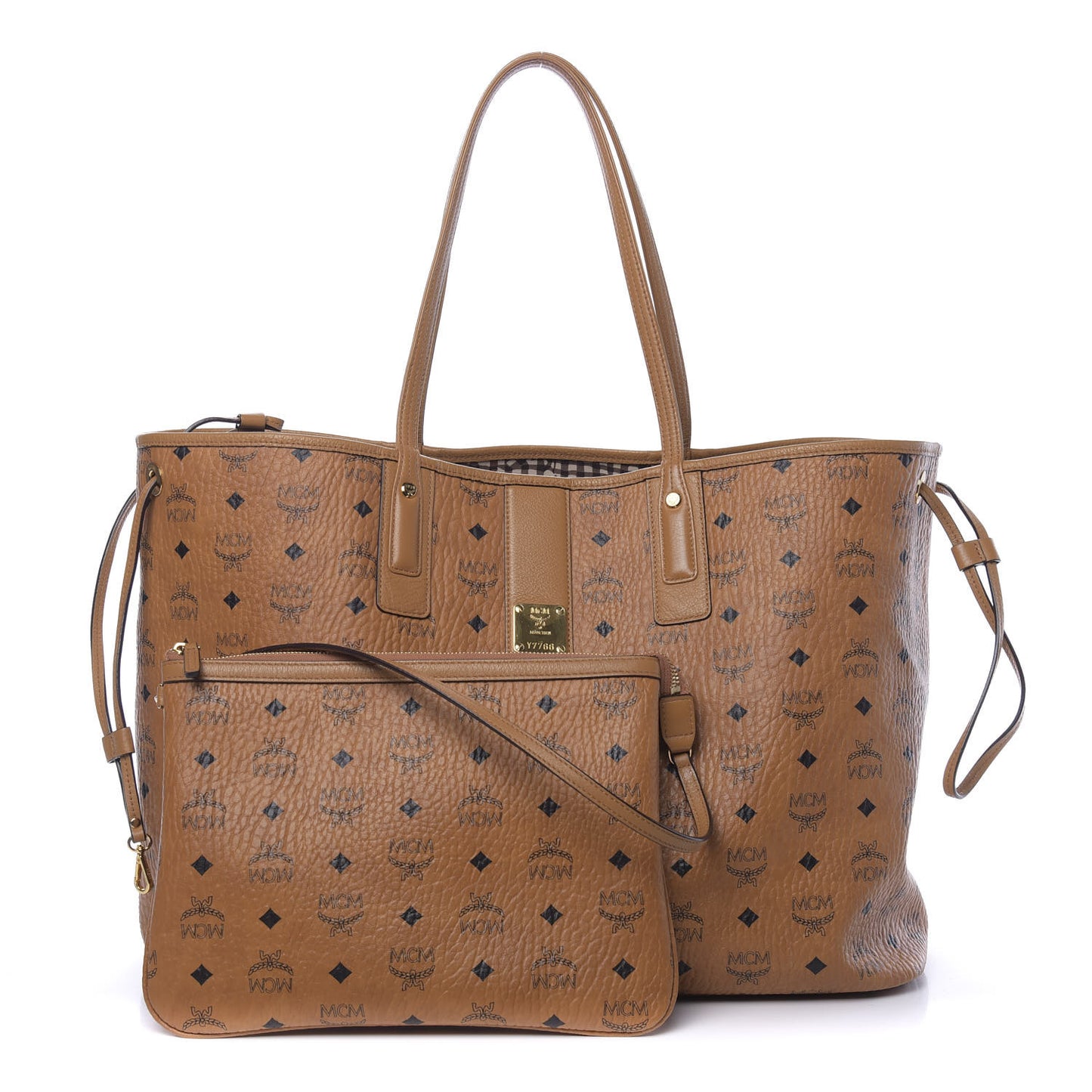 Visetos Large Liz Reversible Shopper Tote Cognac