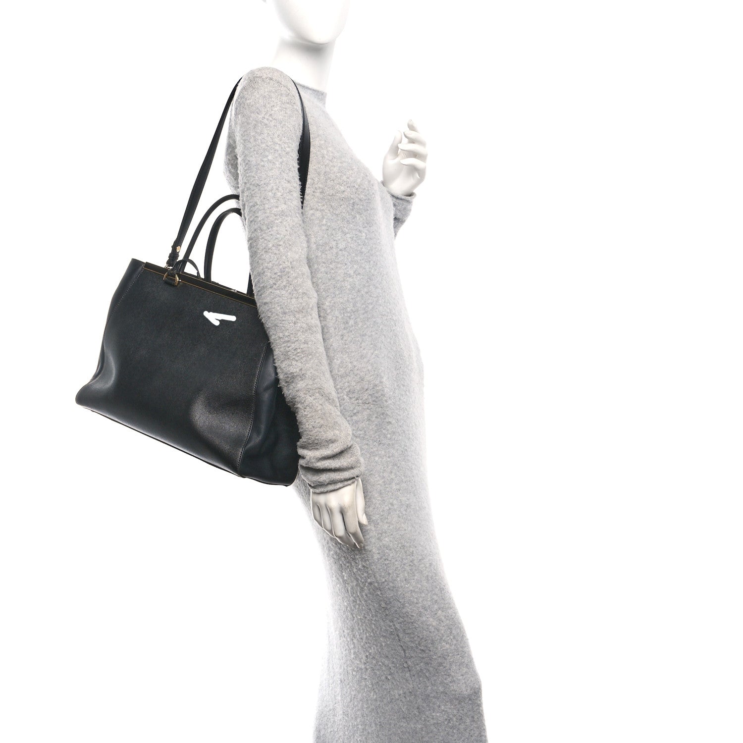 Fendi Vitello Elite Regular 2Jours Tote Black 2 of 11