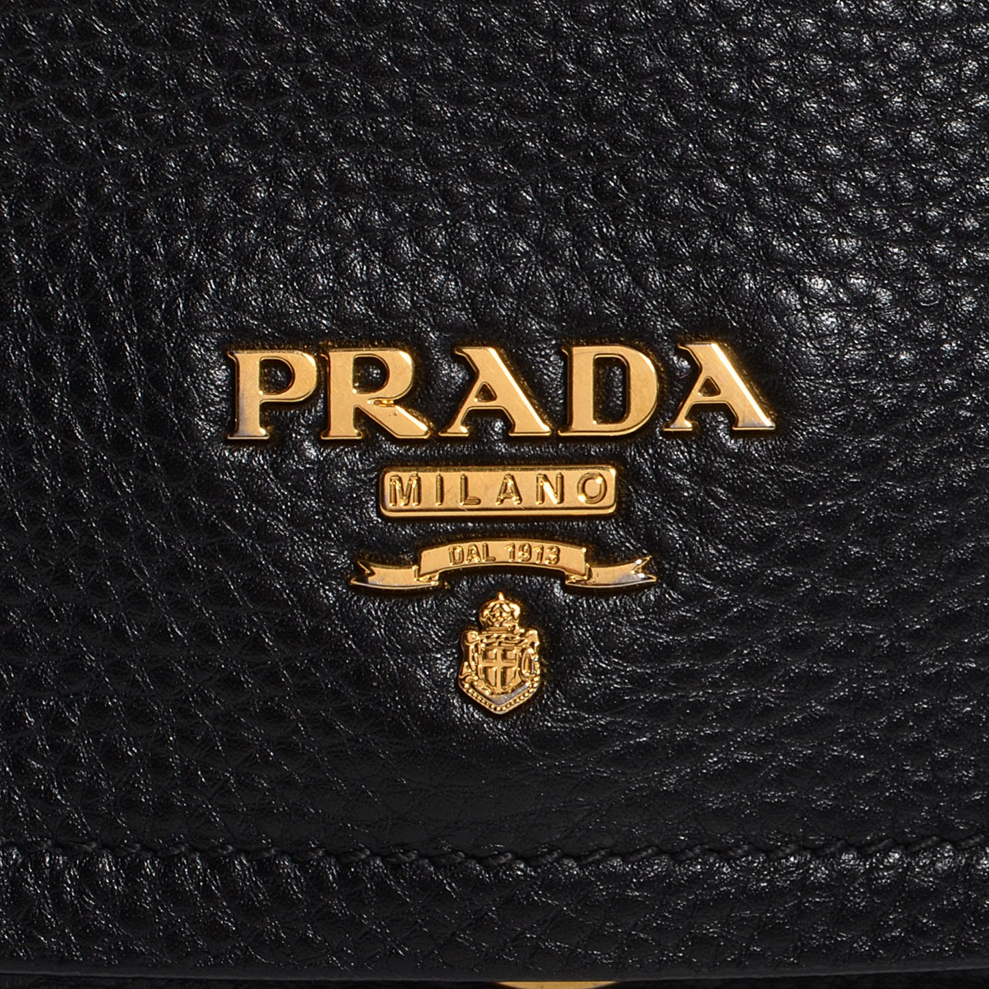 Vitello Daino Shoulder Flap Bag Nero Black