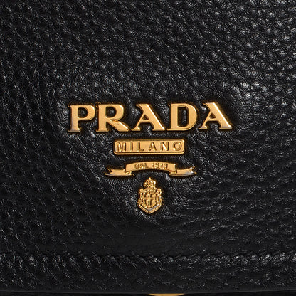 Prada Vitello Daino Shoulder Flap Bag Nero Black 10 of 10