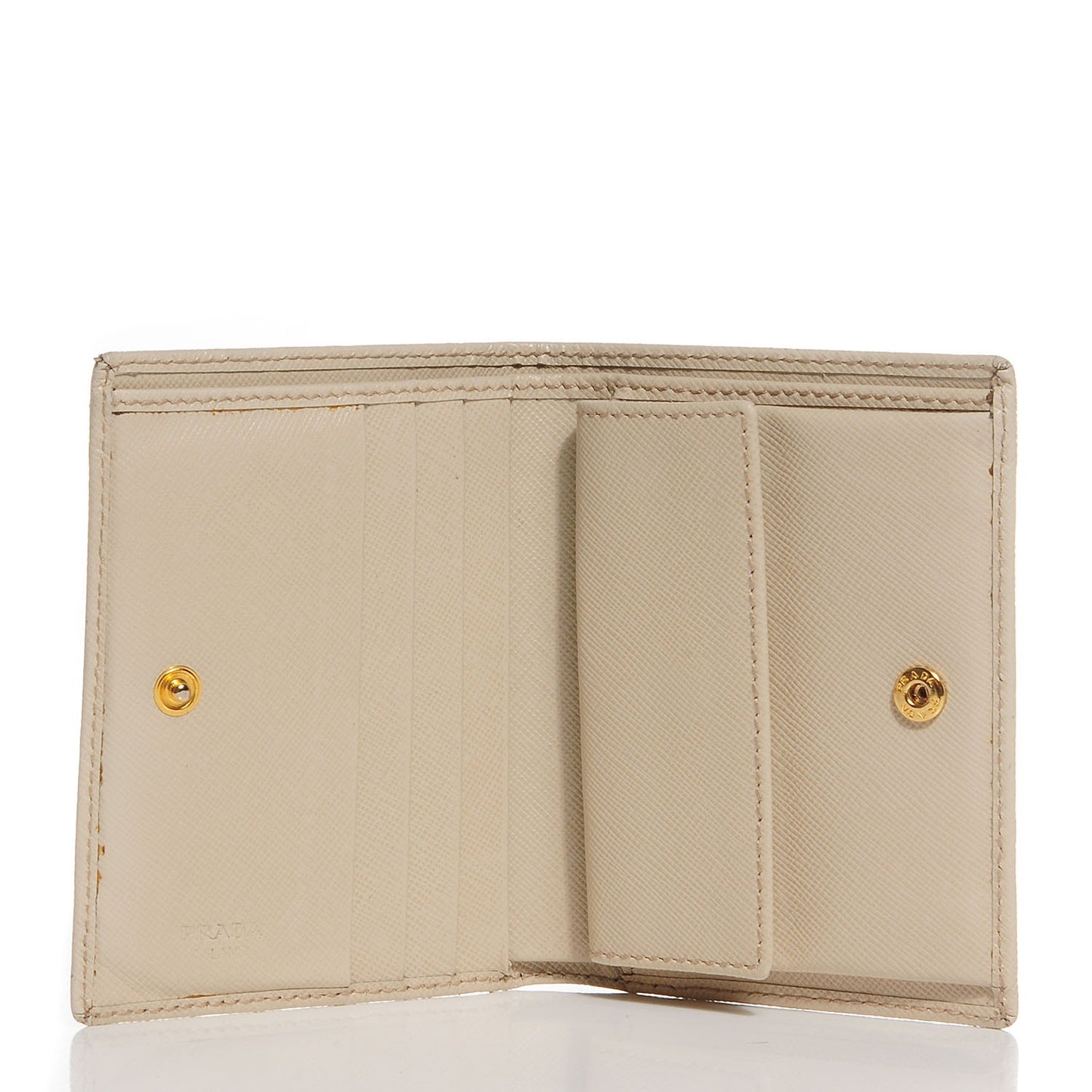 Saffiano Metal Bi-Fold Wallet Cera