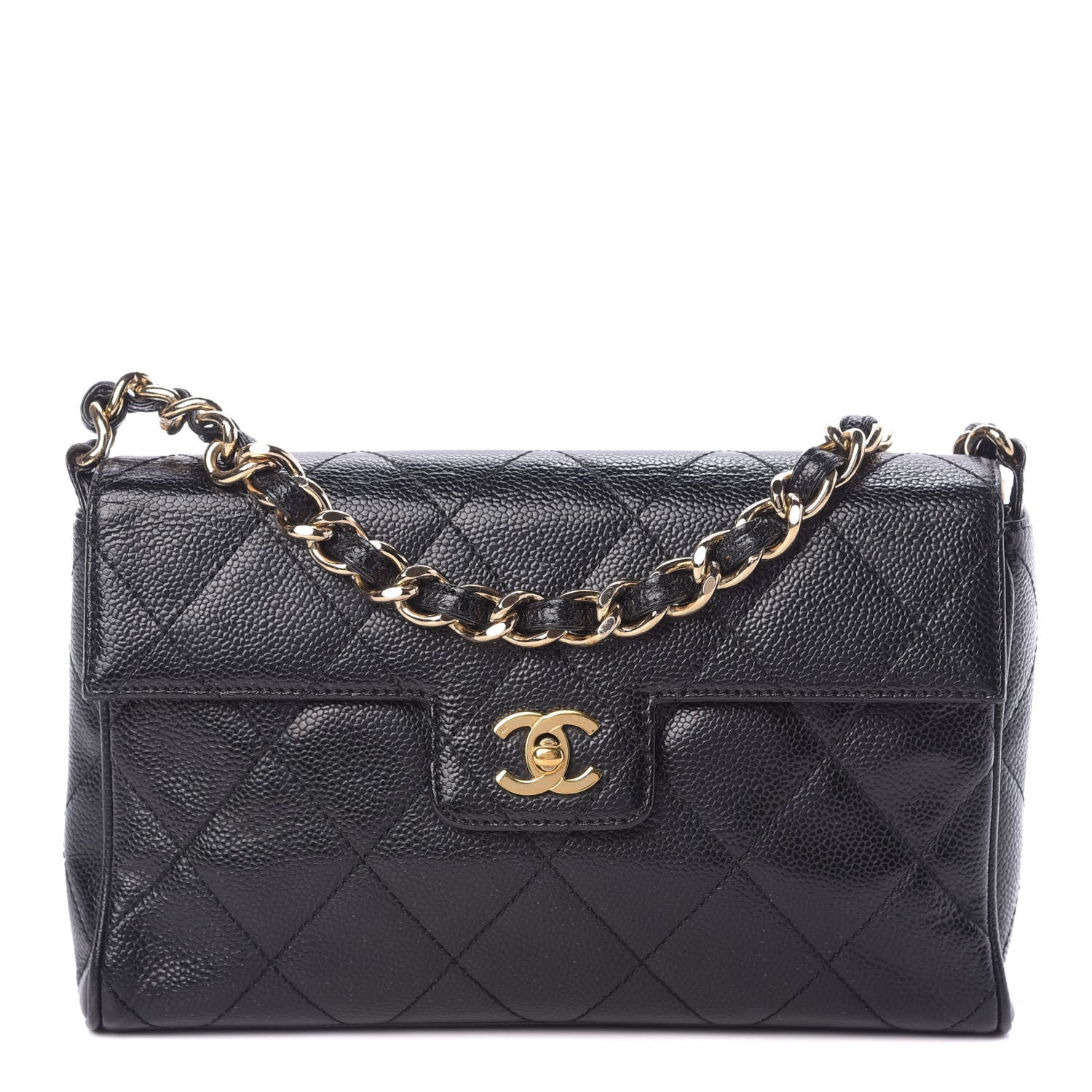 Chanel Caviar Quilted Medium Single Flap Black 1 of 12