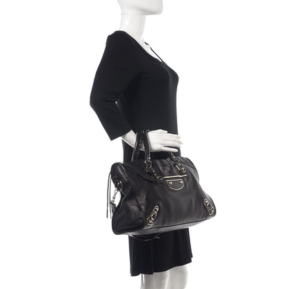 Balenciaga Chevre Silver Metallic Edge Hardware City Black 3 of 14