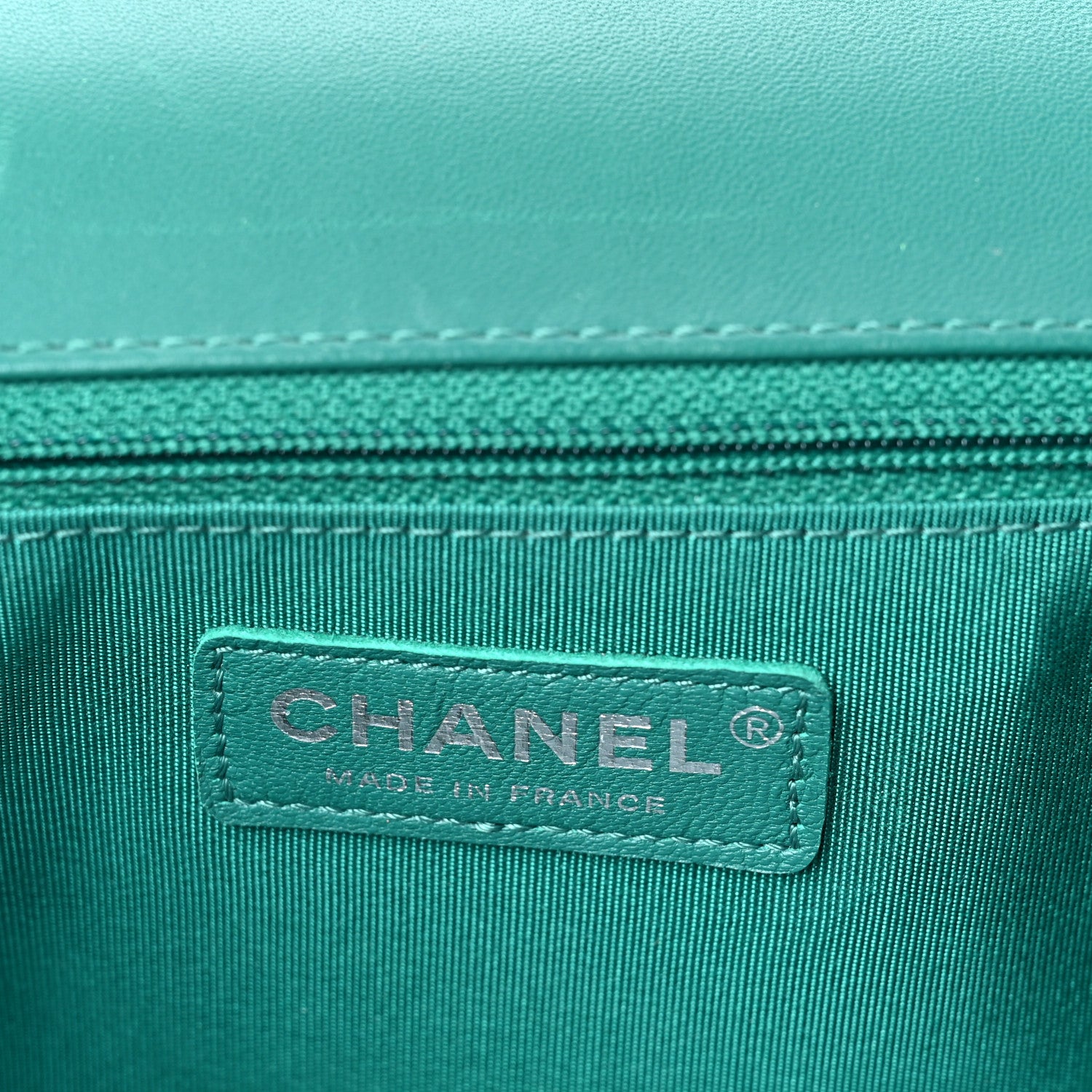 Chanel Lambskin Quilted Large Boy Flap Green 6 of 9